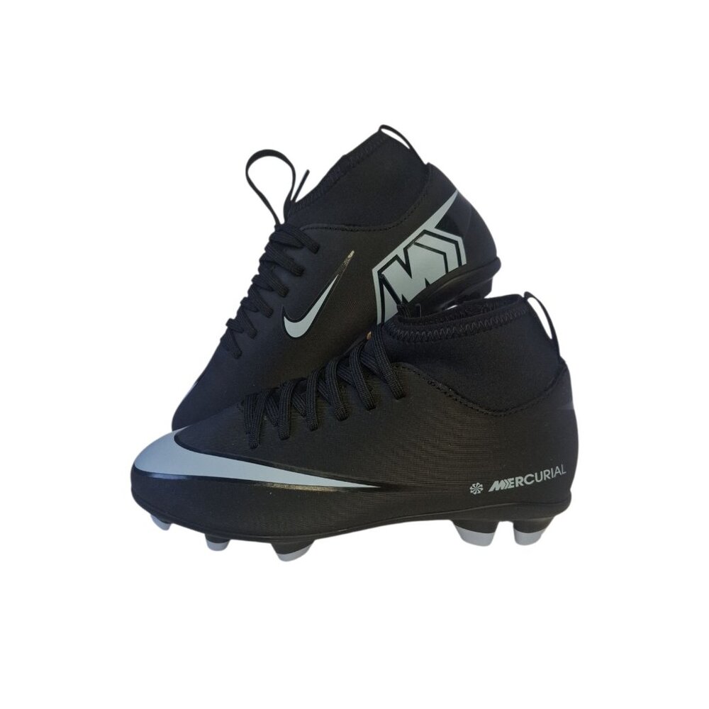Nike Zoom Mercurial Superfly 10 Club MG FG Youth Size 1Y Black Blue FQ8318-001